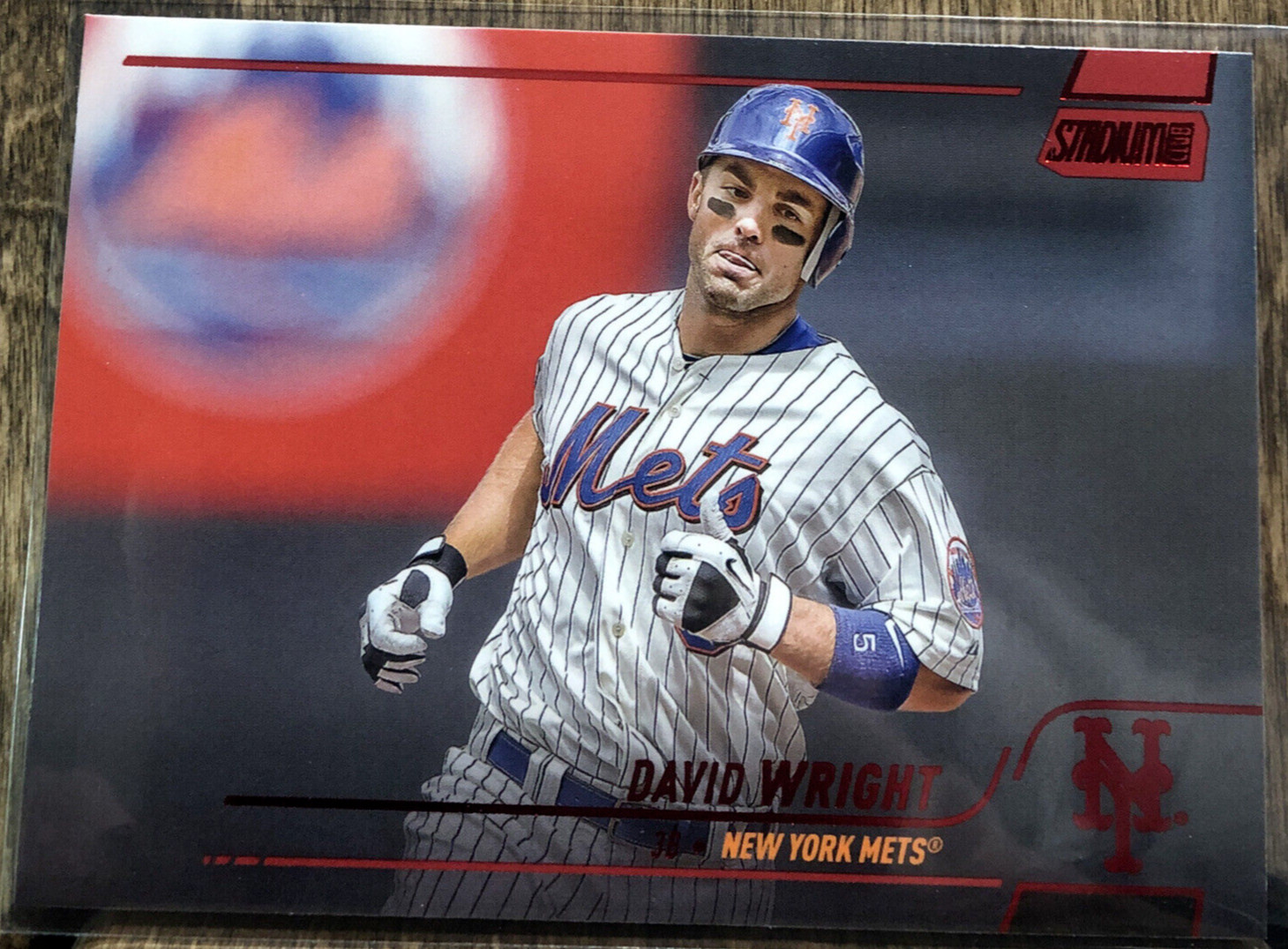 2022 Topps Stadium Club David Wright #64 Red Foil Parallel New York Mets