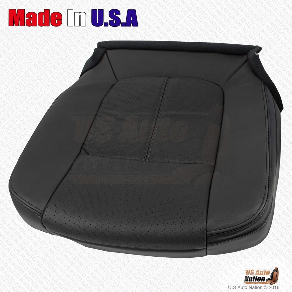 2013 2014 Ford F250 F350 Platinum Driver Bottom Perforated Leather Cover Black - Image 4 of 4