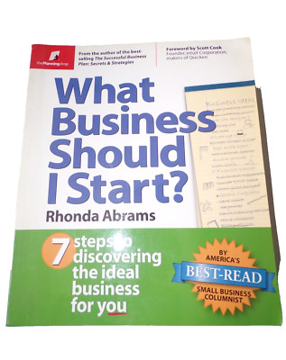 Book-What Business Should I Start? : 7 Steps to Discovering the Ideal.Self help
