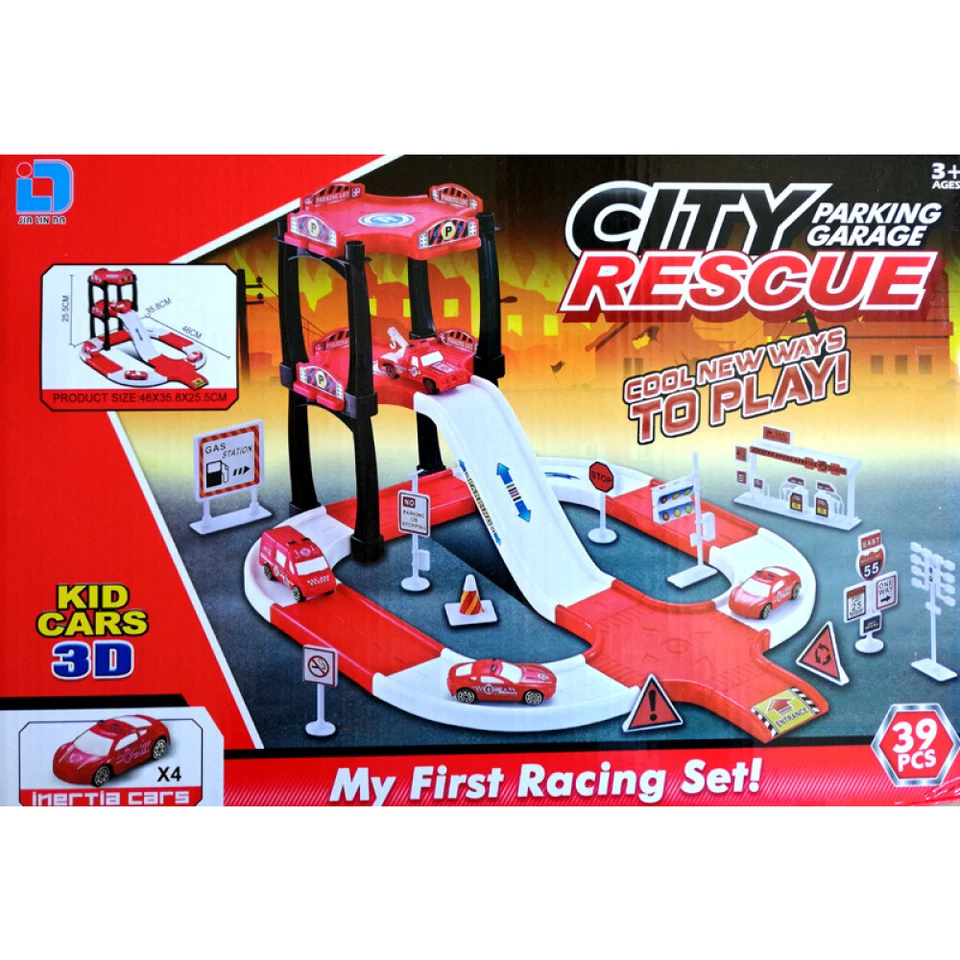 C&T HANDELS GMBH Feuerwehr Parkplatz Spieleset 39 teilig