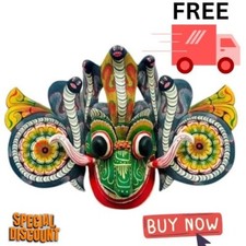 Sri Lankan Handmade Wooden Home Decor Wall Hanging Traditional Mask 10 Inches