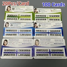 100 Dental Orthodontic Metal Brackets Braces MIM Monoblock Mini Roth/MBT 022 345