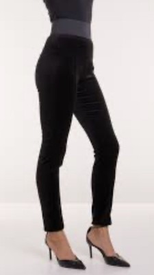 NWOT $559 JUST CAVALLI Trousers US42 S/ M S Black Zip Fly Italy Gold Cropped