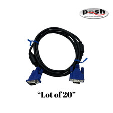 "Lot of 20" Computer Monitor VGA Cord, VGA Male to Male Cord 1080P Full HD