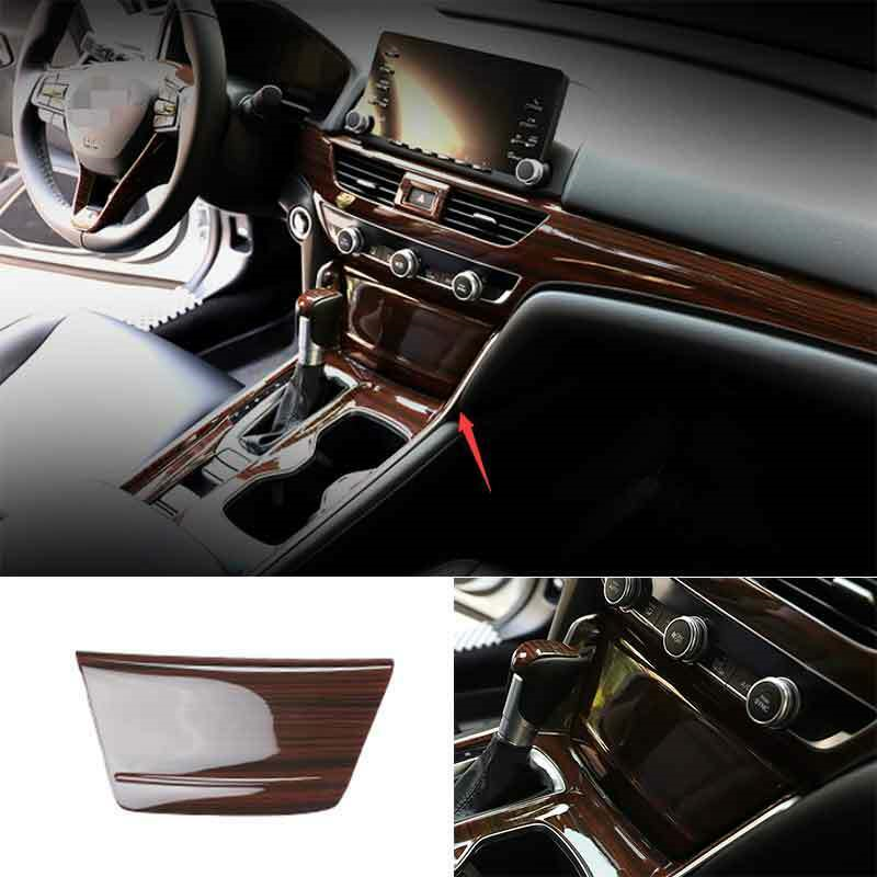 For Honda Accord 2018-2022 Red Wood Grain Car Cigarette Lighter Panel Cover  Trim