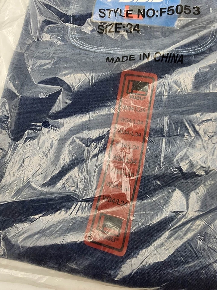 Jeans PICK WAIST FUBU The Collection 34L Y2K Azul Oscuro Carga Carpintero Sueltos Nuevos con Etiquetas Foto 3 de 4
