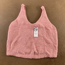 FTF Fashion To Figure Women's Size 2X Pink Cozy Knit Cuddle Cropped Tank NWT