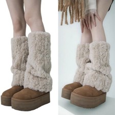 Faux Furs Leg Warmer,Warm Cozy Fuzzy Leg Warmer Boot Cuffs Cover for Womens