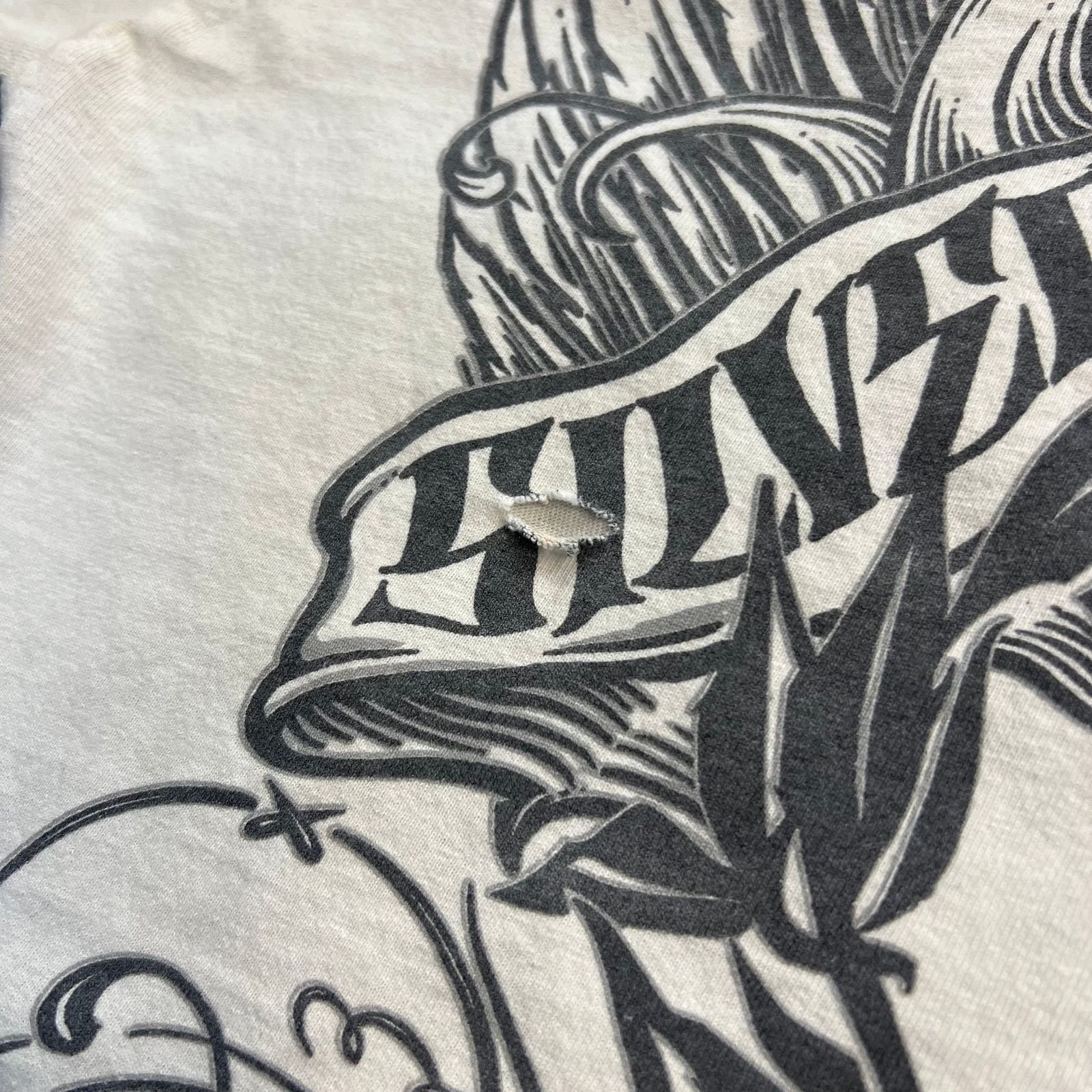 ALTRA Y2K T Shirt Uomo Silver Star Bianca Grafica Teschio Ala X LARGE MADE IN USA