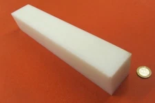 Hdpe White Square Bar 2.0" Thick x 2.0" Wide x 12" Long