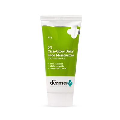 The Derma Co 5% Cica-Glow Daily Face Moisturizer 50 g FREE SHIPPING WORLDWIDE