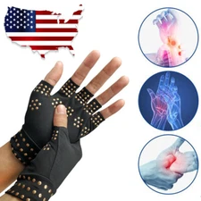 Copper Arthritis Compression Gloves Hand Support Rheumatoid Joint Pain Relief US