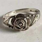 Ring Vintage Sterling Rose Marked 925 A Size 7