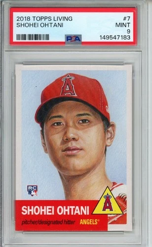 2018 Topps Living #7 Shohei Ohtani Rookie (RC) PSA 9 Mint