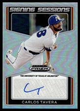 2022 Prizm Draft Signing Sessions Silver Carlos Tavera Auto UTA Mavericks #SS-CT