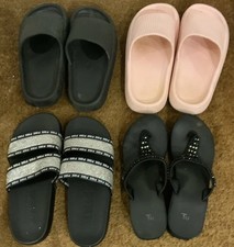 Joblot Of 4 Pairs Of Sandals And Sliders size 5 and the pink ones are a 6