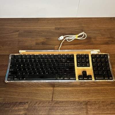Apple Pro Keyboard M7803 - Wired (USB) - Black And Clear - Fully Working