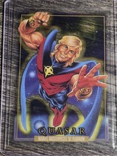 2024 Skybox Marvel Masterpieces ‘92 Platinum #72 Quasar Clear Cut Trading Card