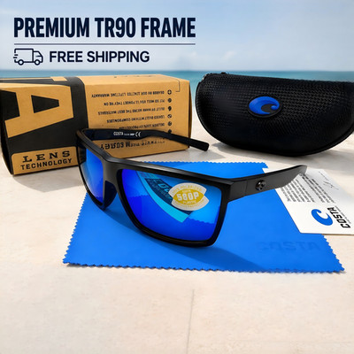 Costa Del Mar Rinconcito Black /blue Polarized Sunglasses 580P High-end TR90