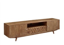 TV-Board Akazie Lowboard Holz Moasik Muster Retro Fernsehschrank 188x48 montiert