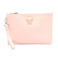 Versace Leather Clutch Bag Women Pink One Size