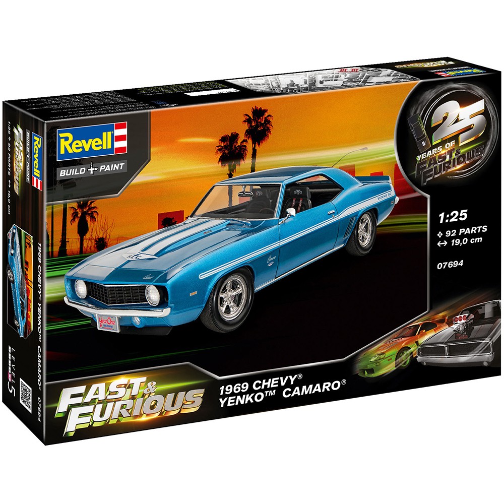 Revell Fast & Furious 1969 Chevrolet Yenko Camaro 1:25 Scale Model Kit