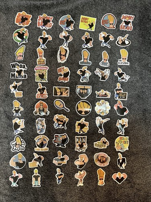 #ad 10 PCs Random Johnny Bravo Stickers Cartoon Network Nickelodeon nostalgic $2.59