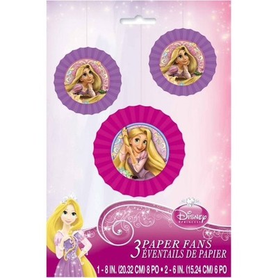 Unique Industries Tangled Princess Birthday Party Tissue Paper Fans Decorations