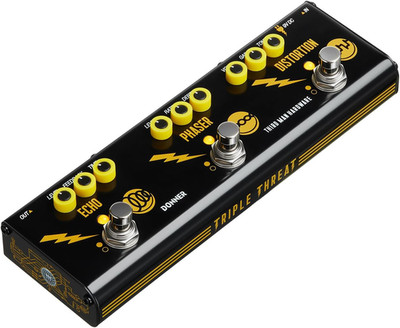 X Third Man Hardware Multi-Effect Pedal, Triple Threat 3-In-1 Analog Guitar Peda