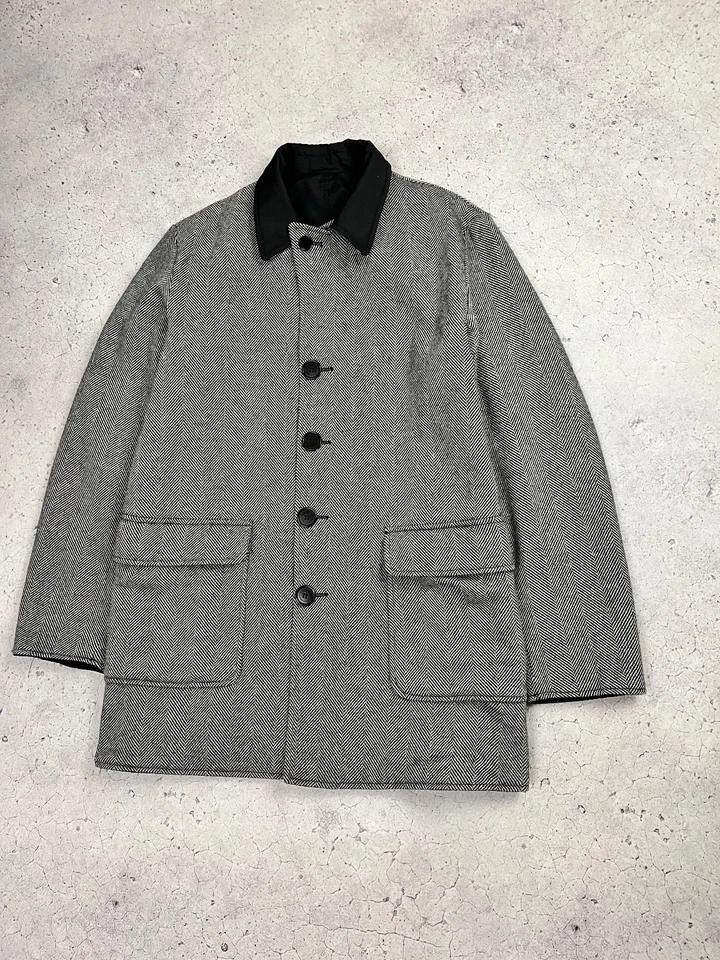 C.P. Company Vintage Reversible Wool-Nylon Rare Overcoat 2009 Massimo Osti Sz 52 - Image 3 of 4