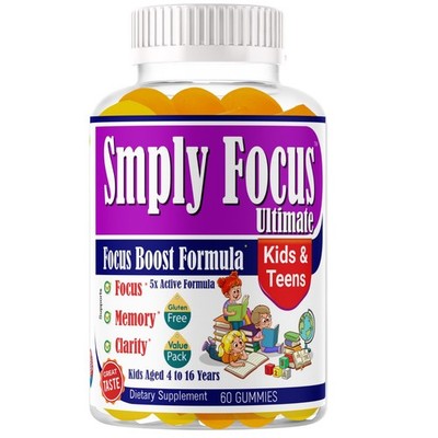 Focus Gummies for Kids & Teens   Brain Gummies for Memory and Focus Omega 3 60G