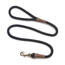 Snap Leash - British-Style Braided Dog Lead, Made in The USA - Black, 1/2 in ...