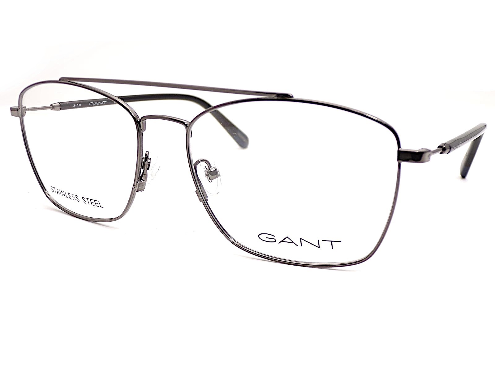 Gant Men's Glasses Frame Shiny Gunmetal Black 58mm Metal Eyeglasses GA3194 008