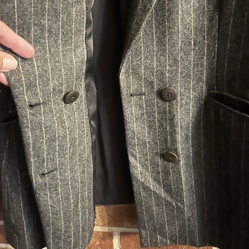Armani Collezioni Damen Blazer Grau Nadelstreifen Wolle Kaschmir Gr. 42 Italy - Bild 9 von 22