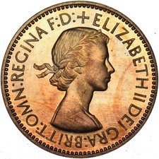 1953 Proof Halfpenny - Elizabeth II British Bronze Coin - Superb