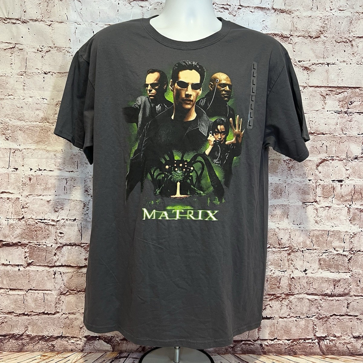 Matrix Men's Gray Matrix 1999 Neo Cast Graphic Print Short Sleeve