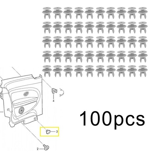 Grey Plastic Clips for T4 For T5 For Transporter 100Pcs Mounting Solution - Picture 5 of 7