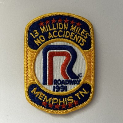 Roadway Express 13 Million Miles No Accidents 1991 Memphis, TN Patch