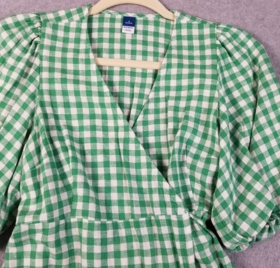 green emerald velvet dress Green Gingham Starlight Midi Dress