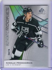 19-20 SP GAME USED TRUE ROOKIE NIKOLAI PROKHORKIN 54/74