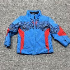 Spyder Jacket Kids 5 Blue Marvel Spider-Man Web Print Insulated Ski Winter