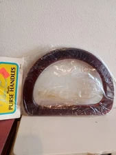 Acrylic Purse Handles Vintage Brown Plastic Pair of Handles