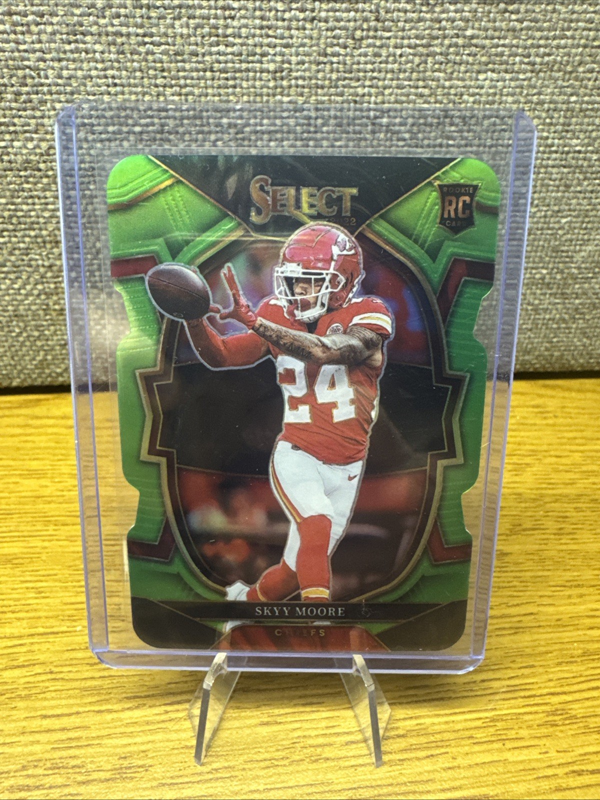 2022 Panini Select Skyy Moore Rookie Neon Green Diecut /299 49ers #21