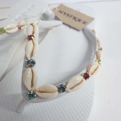 SANDALES TONGS FEMME MYSTIQUE COQUILLAGE - BLANC COQUILLAGE/COULEUR MULLITI US 9-10 - Photo 2/5