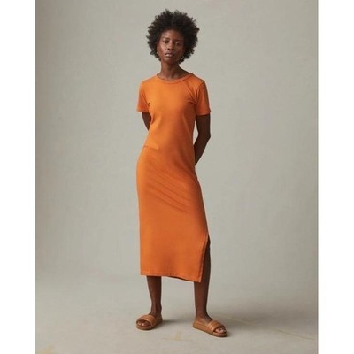 orange midi shirt dress Boden Women's Alexa Cotton Midi Shirt Dress in Red