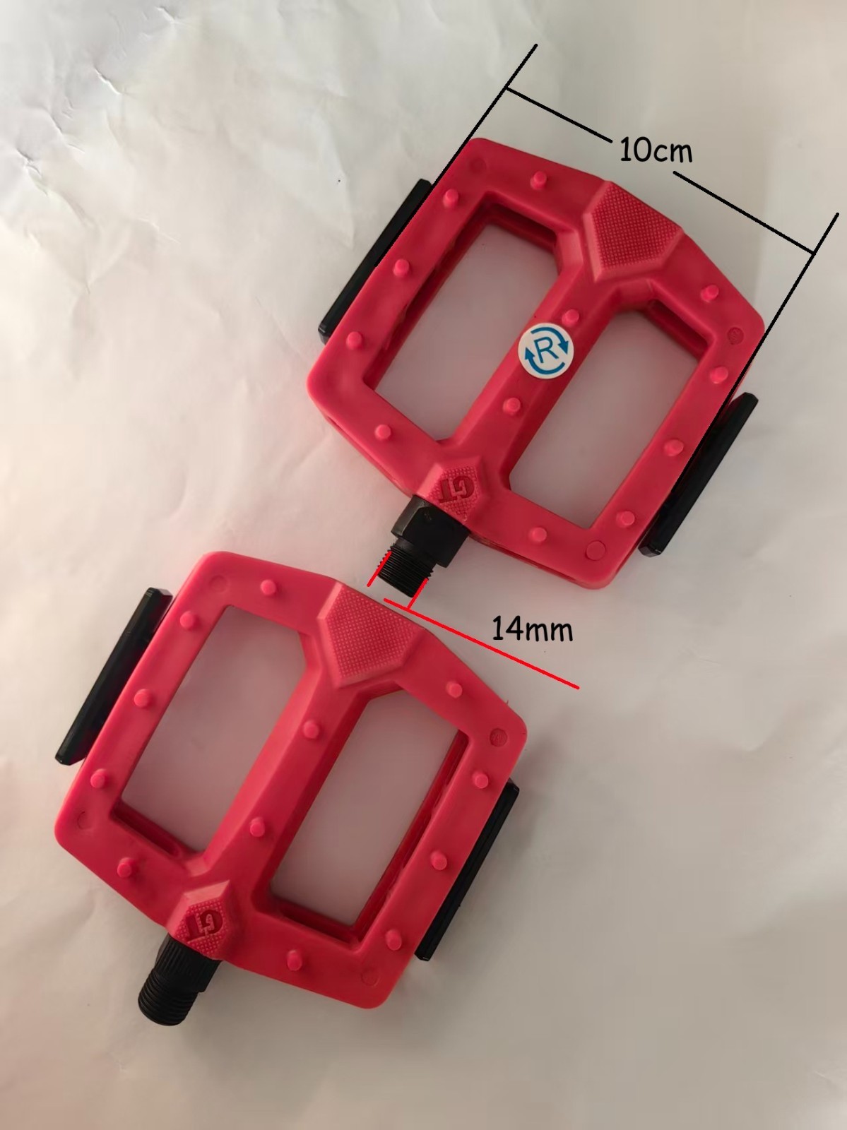 Pedals 1 Pair 14mm Platform Size 100 X 100mm 9/16