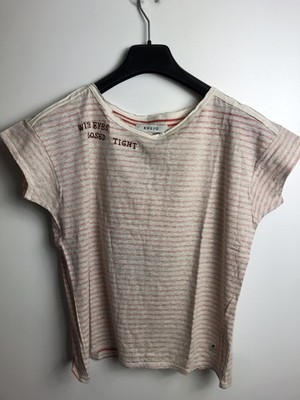 KHUJO Damen T-Shirts Modell: Haunani Rot/Weiß S