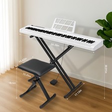 88 Key Piano Keyboard Semi-Weighted Electric Piano Headphone Piano Stand MIDI