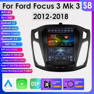 8+128GB Für Ford Focus 3 MK3 2012-2018 CarPlay Autoradio Android 14 GPS Navi DSP