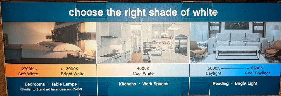 6 PACK Selectable Color Feit Electric Dimmable LED Light Bulbs 2700k-6500k - Image 3 of 4